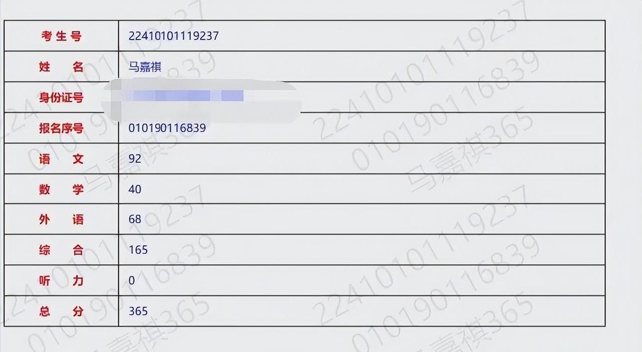 工作人员回应马嘉祺高考成绩