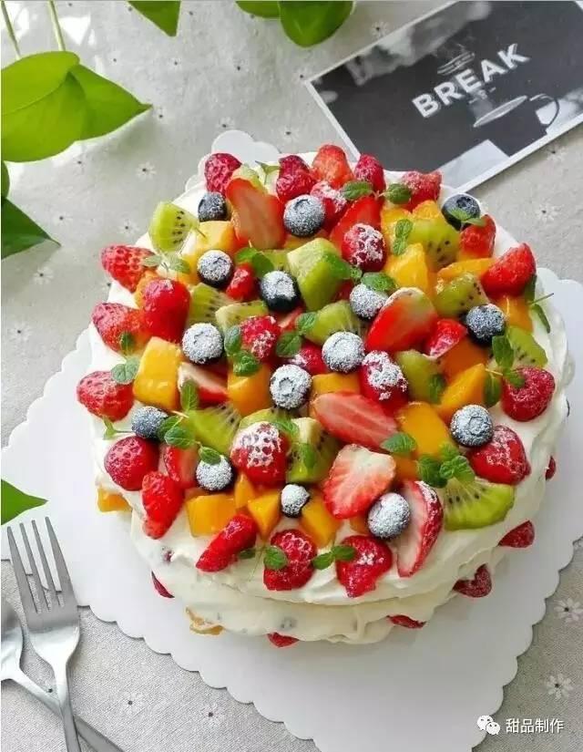 水果奶油裸蛋糕的做法 熱愛美食 第1张