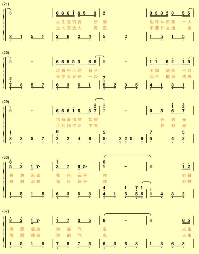 钢琴简谱流行歌曲，十大最好听的钢琴曲谱简谱（成人钢琴简谱自学《踏山河》左右双手简谱）