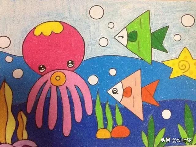 1一3岁宝宝学画画,大一班的小朋友学画画