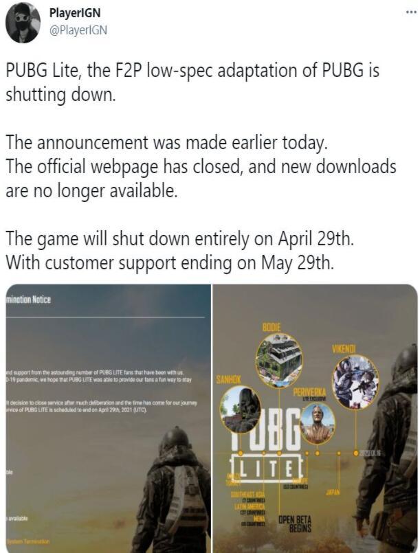 吃鸡游戏走到头了，官方宣布PUBG停运，具体原因和外挂有关