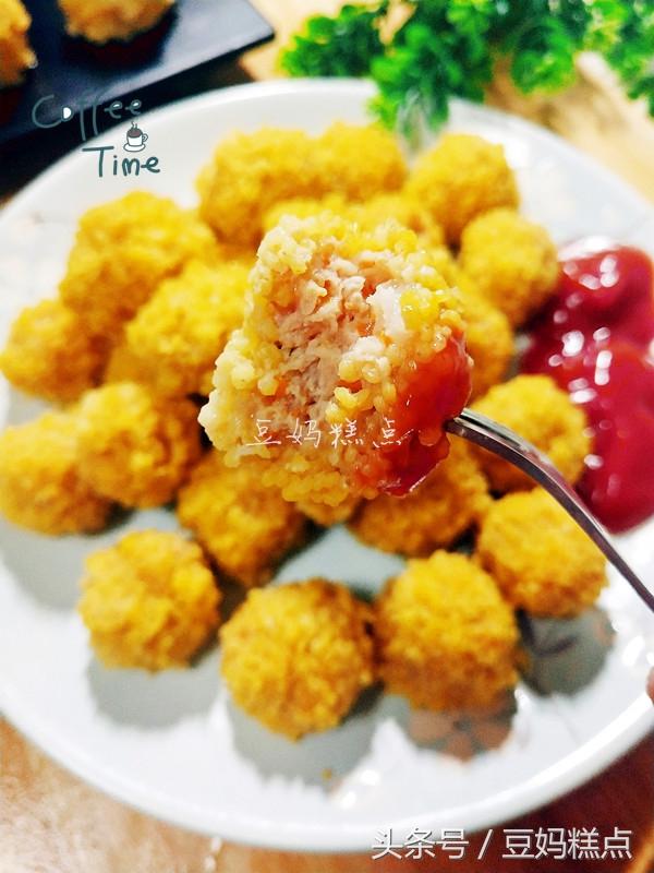 寶寶下午茶，小米豬肉丸，輕松3步，蒸一蒸，營養美味 熱愛美食 第8张