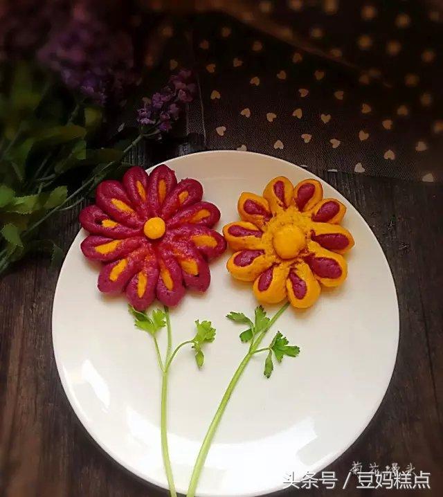 多圖詳解超美的菊花饅頭！健康、美味、高顏值~ 熱愛美食 第17张