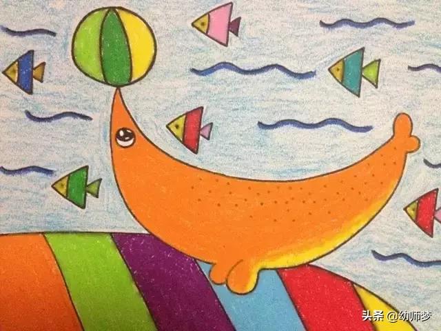 1一3岁宝宝学画画,大一班的小朋友学画画