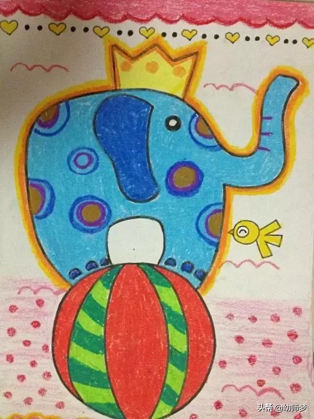 1一3岁宝宝学画画,大一班的小朋友学画画