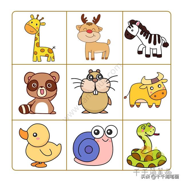 简笔画大全. 可爱 简单,呆萌可爱图片大全简笔画