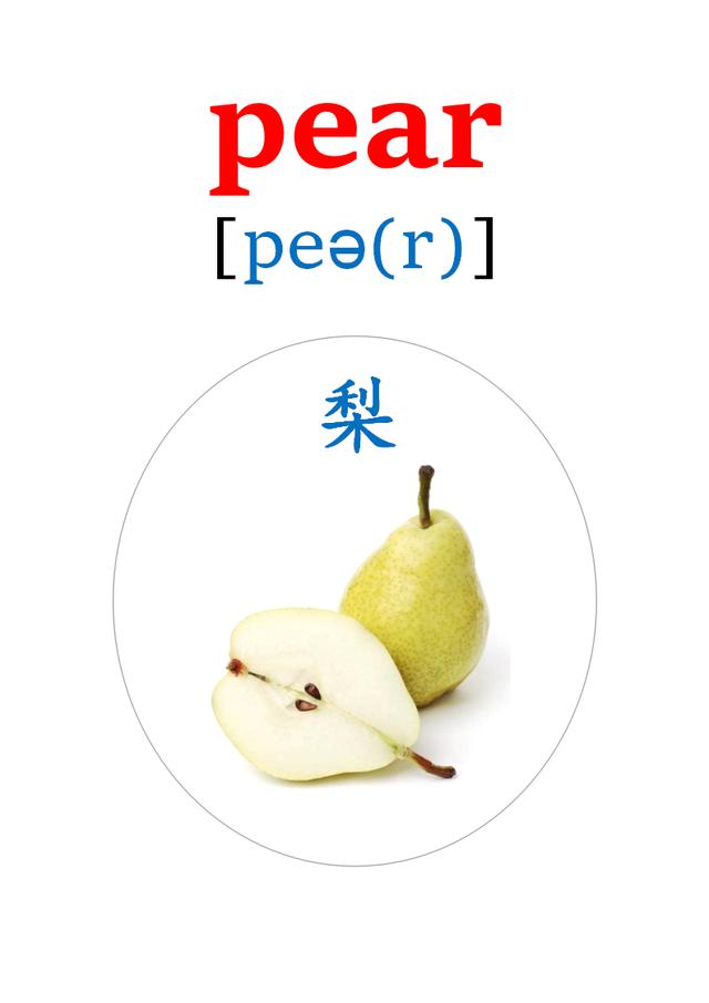 蔬菜英语单词 水果英语单词