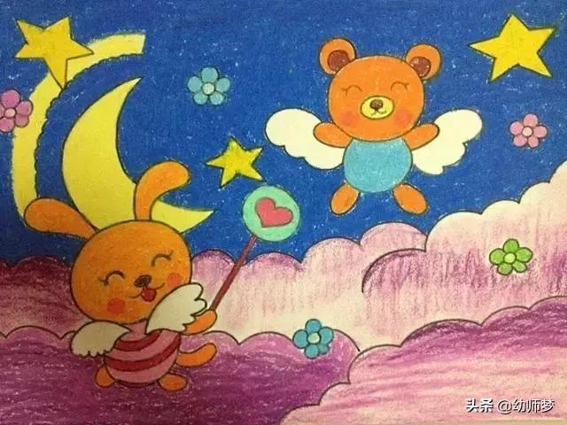 1一3岁宝宝学画画,大一班的小朋友学画画