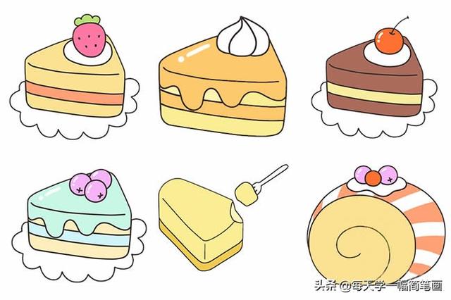 三层生日蛋糕简笔画 生日蛋糕图片大全 最新图片简笔画
