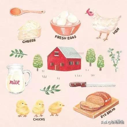 100种可爱小零食简笔画 可爱的简笔画 呆萌 手帐零食