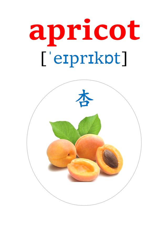 蔬菜英语单词 水果英语单词