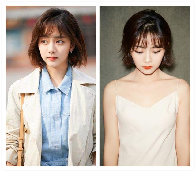 谭松韵简单的同款发型，赵露思、谭松韵牛角包发型