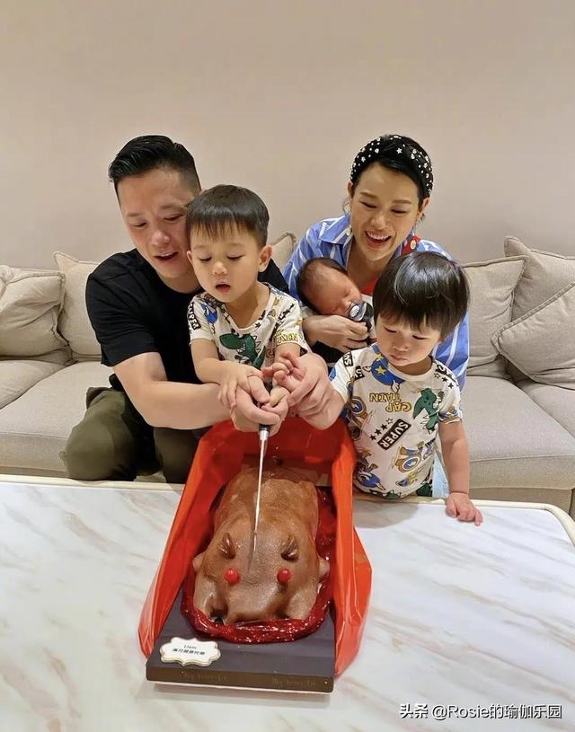 四年抱仨，老公專心帶娃被嘲「世紀軟飯王」，胡杏兒實力護夫 娛樂八卦吃瓜 第5张