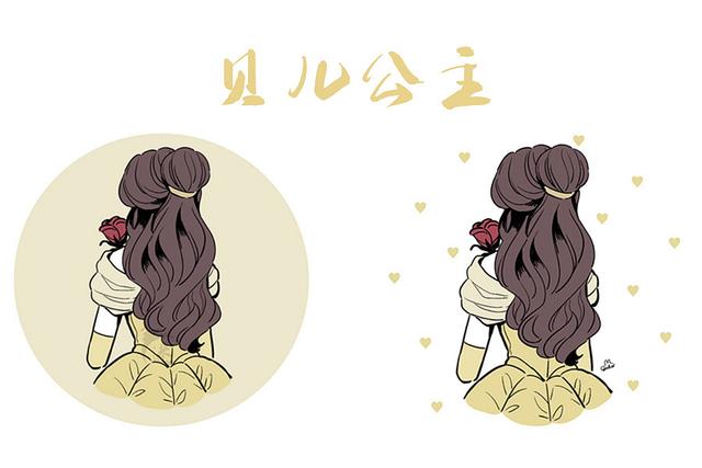 简笔画女孩古风背影 可爱简笔画手绘女孩丸子头