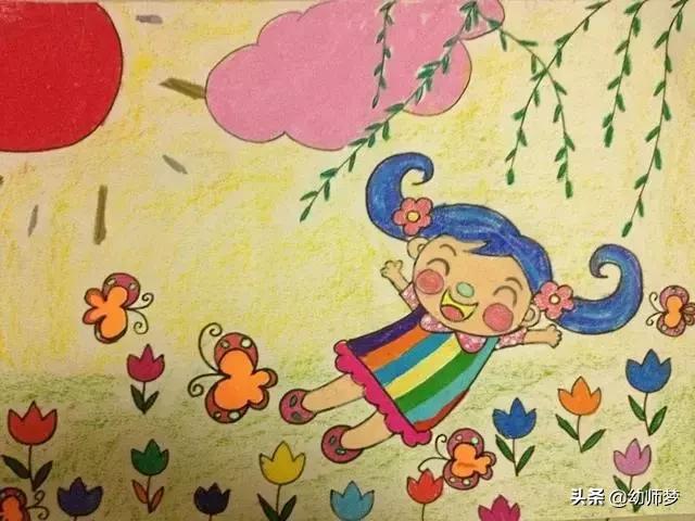 1一3岁宝宝学画画,大一班的小朋友学画画