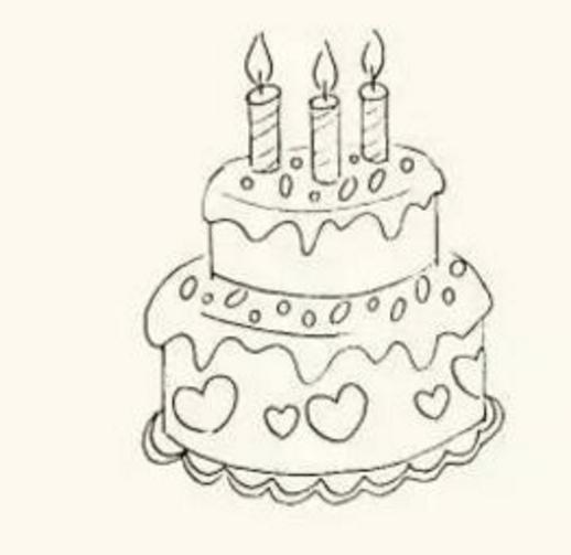 生日蛋糕图片大全儿童 简单生日礼物盒简笔画