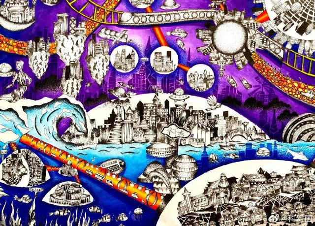 儿童科幻画图片大全，超全超经典科幻画（少年儿童科幻画大赛作品优秀）