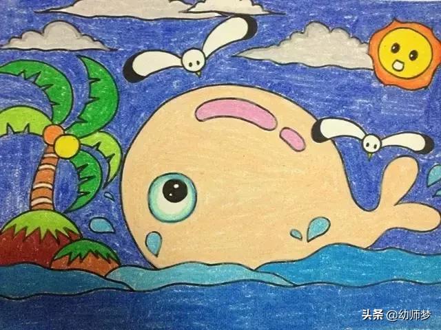 1一3岁宝宝学画画,大一班的小朋友学画画