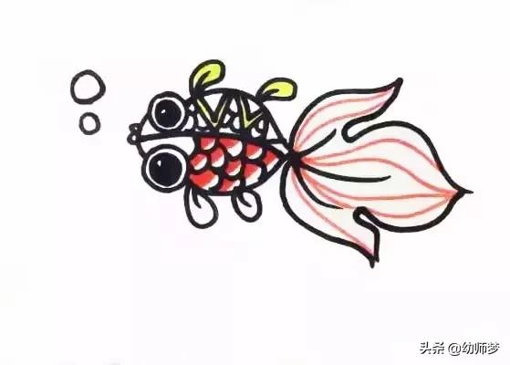 儿童简单画漂亮的房子 儿童简单画小鱼
