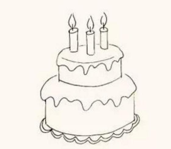生日蛋糕图片大全儿童 简单生日礼物盒简笔画