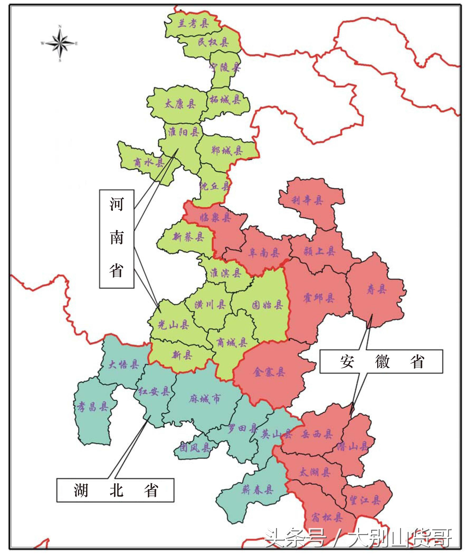 大别山地理位置地图大别山地理位置地图罗田