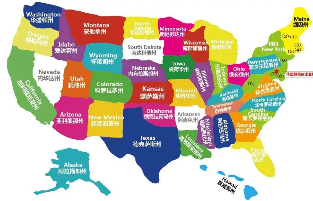 美国大城市排名分布图人口最多的20个州首府
