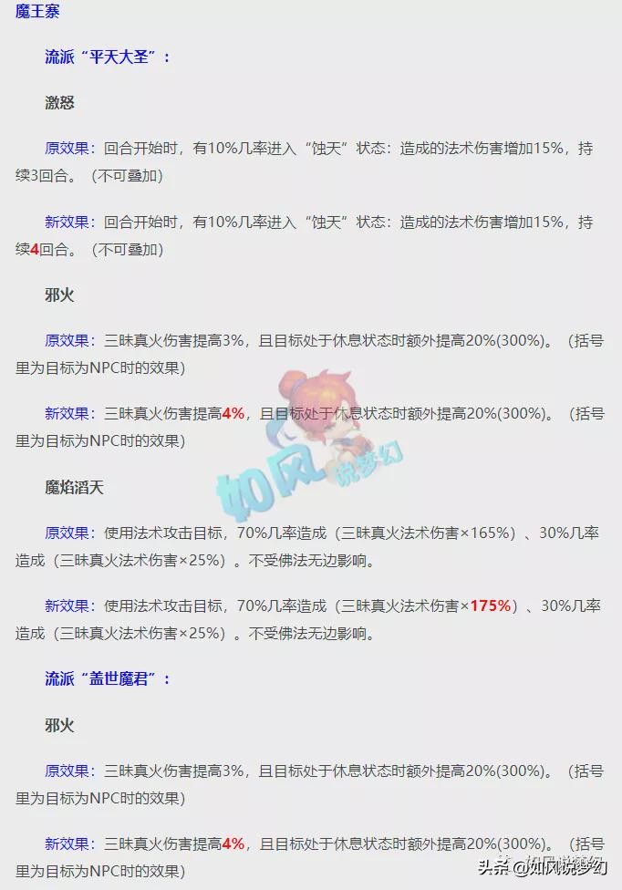 梦幻西游：珍宝阁60万买12技全红净台，门派大改魔王将重回武神坛