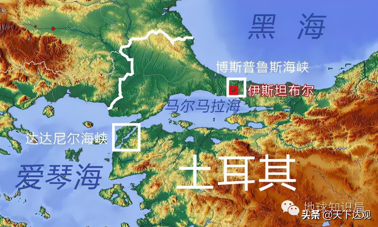 马尔马拉海,土耳其内海,土耳其亚洲和欧洲部分分界线之一段,东北经