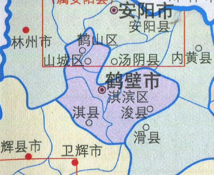 鹤壁人口分布图:浚县62.47万,鹤山区6.27万