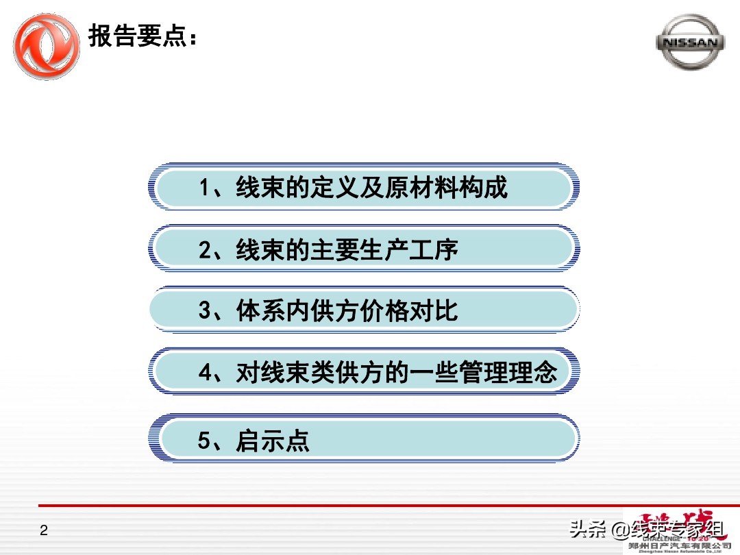 汽车线束成本分析概要