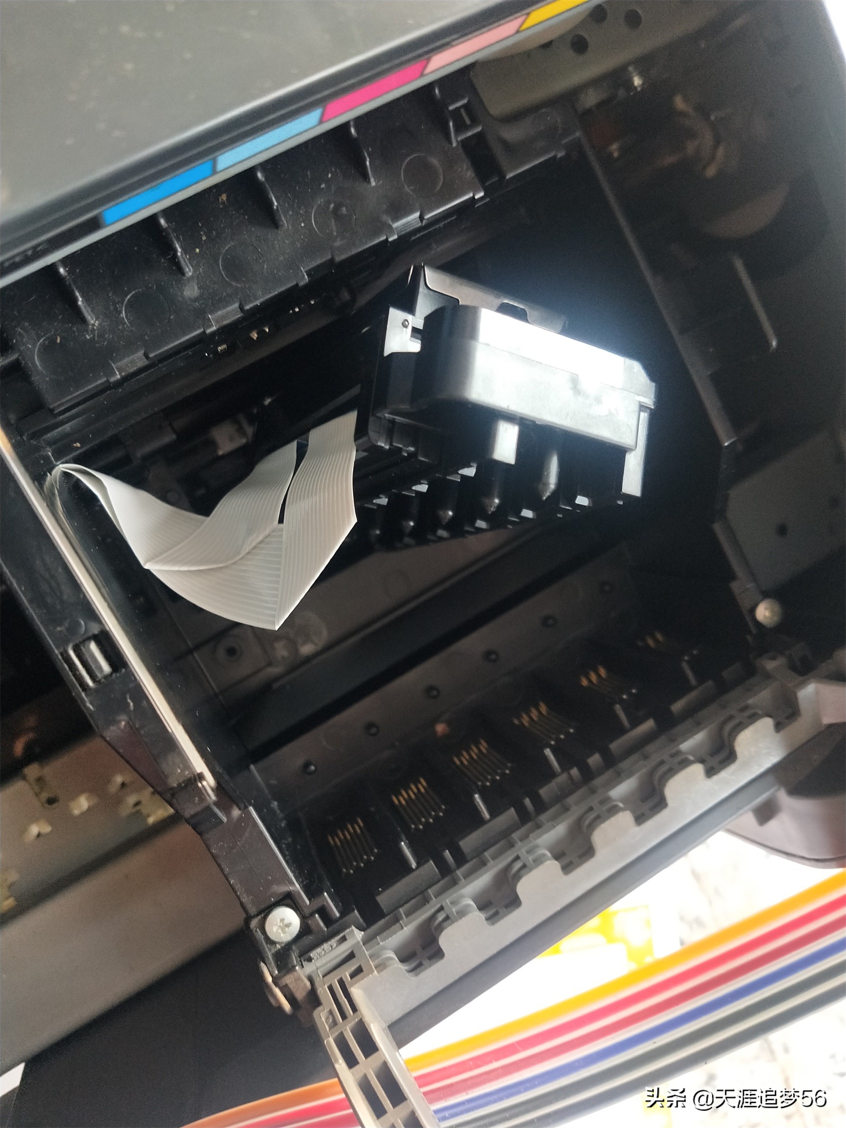 epson爱普生230打印机喷头拆卸