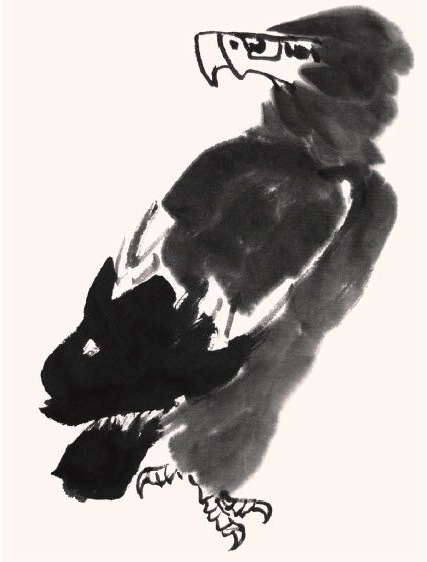 跟李苦禅学画鹰李苦禅画鹰作品欣赏