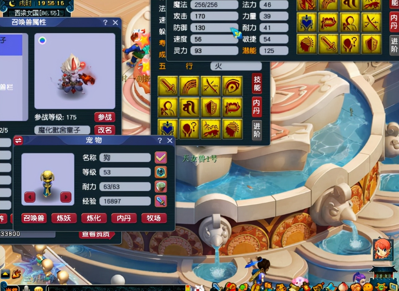 梦幻西游：剩一蓝的12技能净台妙谛魔化毗舍童子打书！不枉所花