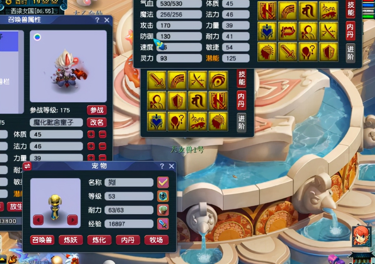 梦幻西游：剩一蓝的12技能净台妙谛魔化毗舍童子打书！不枉所花