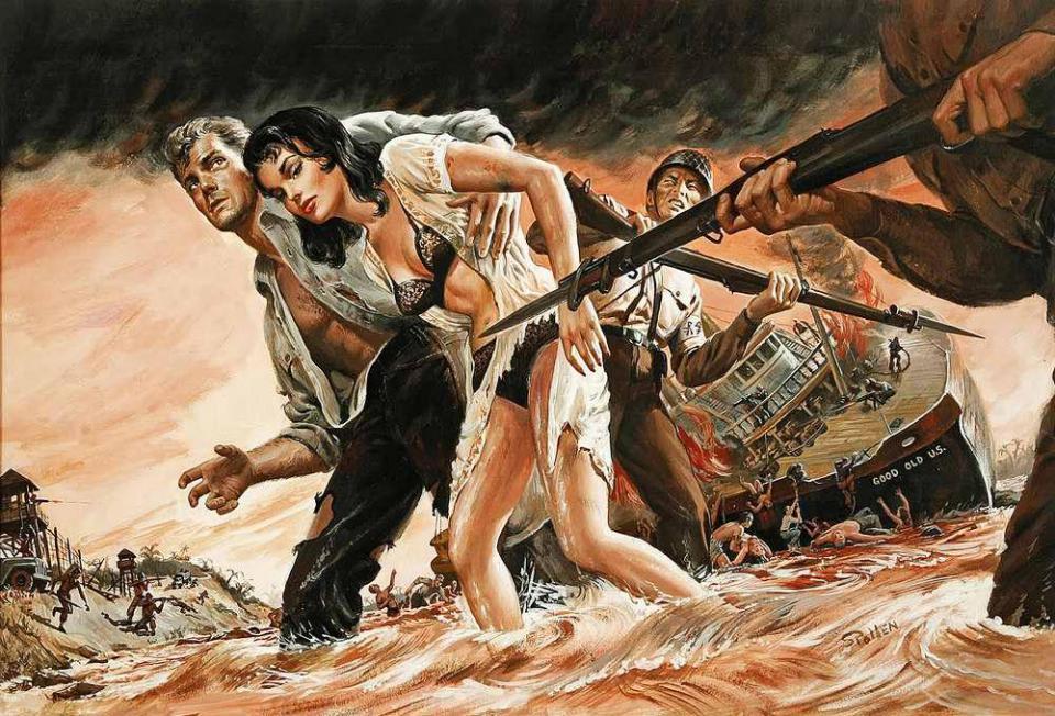 绝地求生98k简笔画，绝地求生98k简笔画视频（美国大兵同美丽女朋友一起打鬼子）