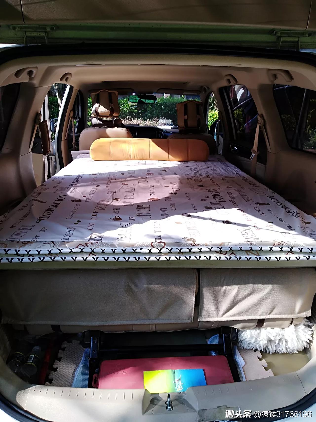 宝骏730床车的简单安装在不拆卸座椅的前提下进行