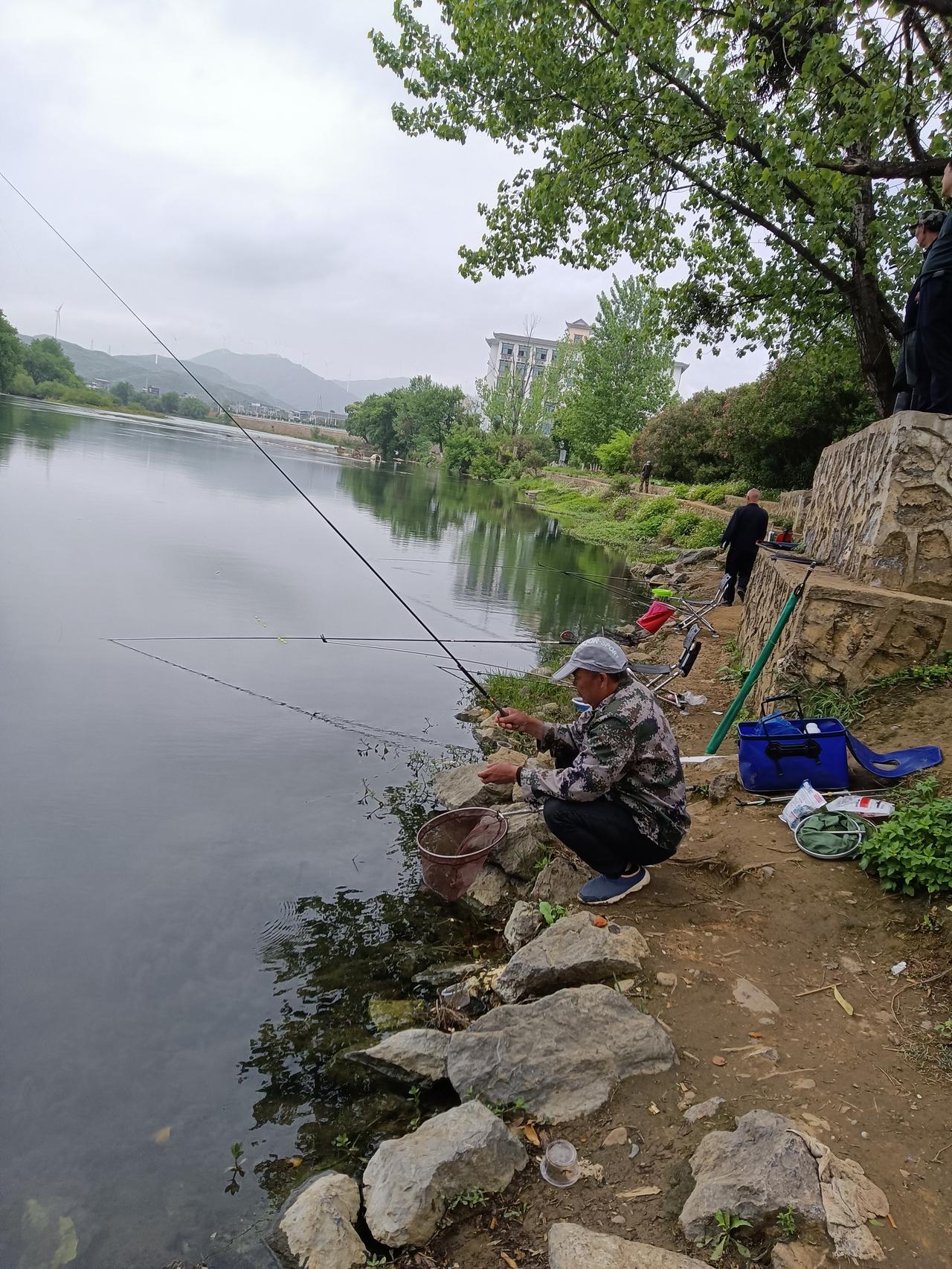 河边钓鱼图片大全图片