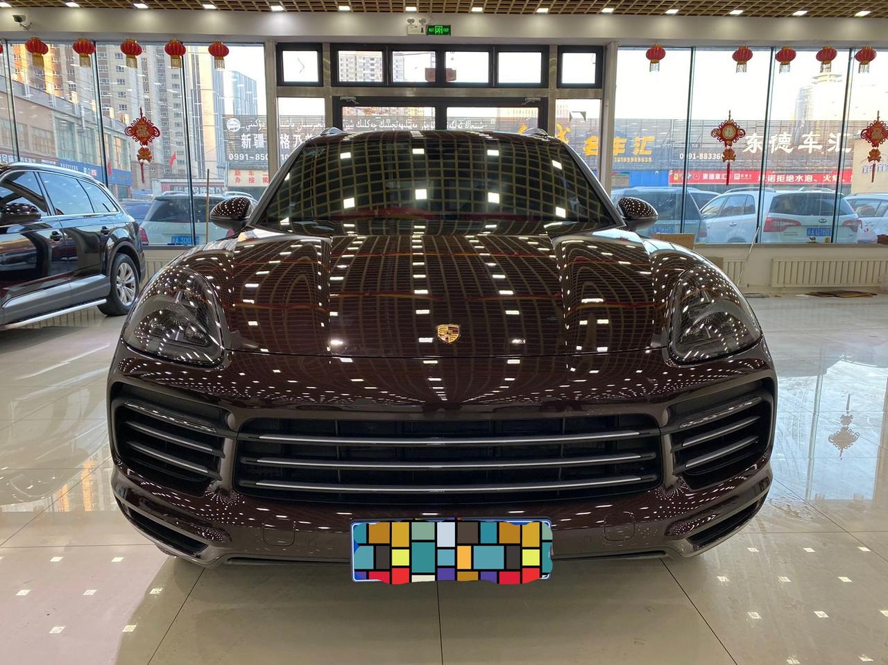 18年保时捷卡宴,本地一手3.0t,桃木红,全车原版原漆,实