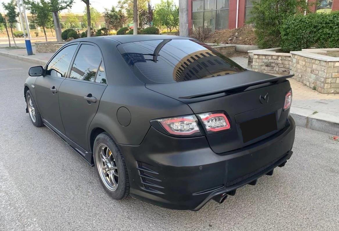 马自达6改装磨砂黑效果