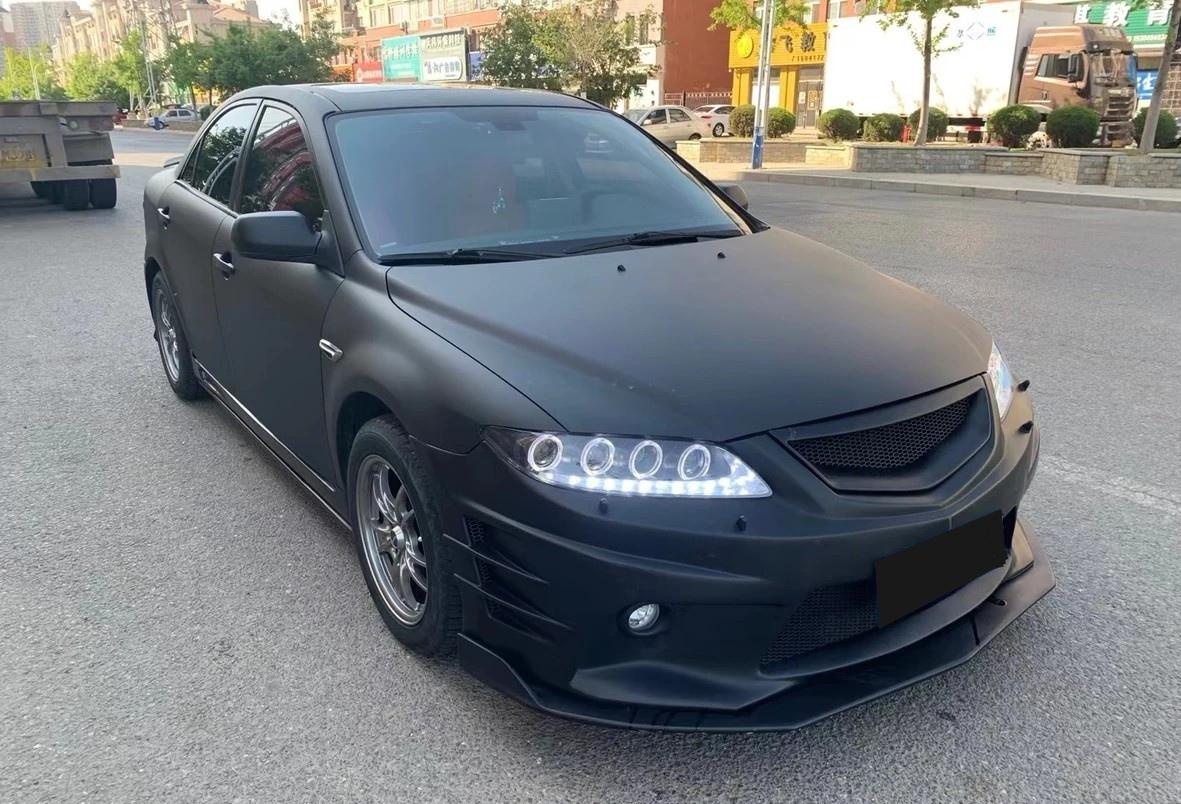 马自达6改装磨砂黑效果