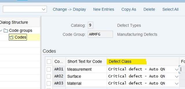 SAP QM Automatic Defect Recording