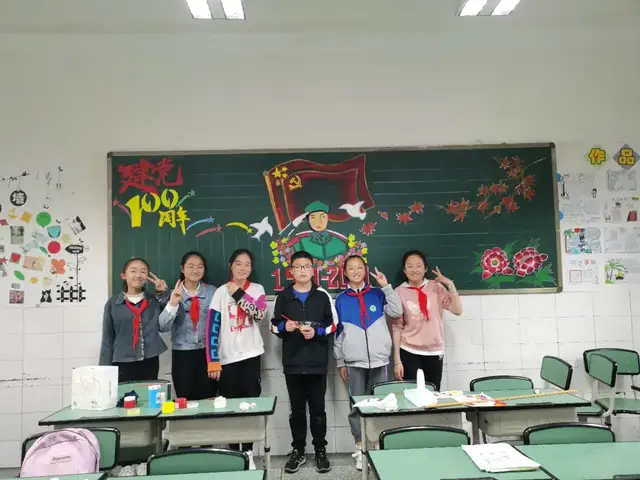 四川天府新区万安小学——开展建党100周年主题黑板报评选活动