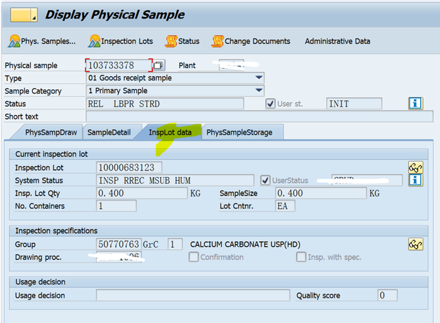 SAP QM 不常用功能點之 Physical-Sample Record