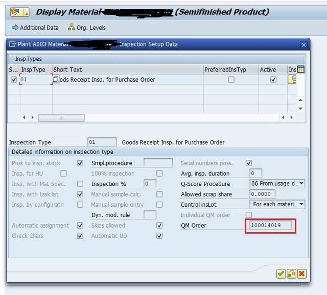 SAP QM Cost of Quality Inspection