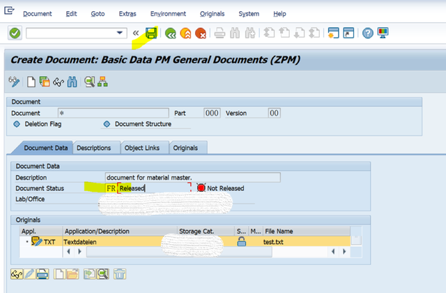 SAP MM 物料主資料的Document Data