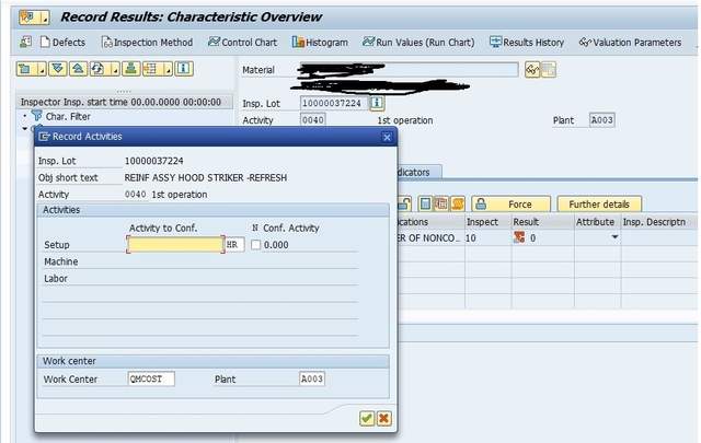 SAP QM Cost of Quality Inspection