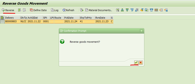 Output Type SPER Delete Inbound Delivery After We Reverse PGI for STO' outbound