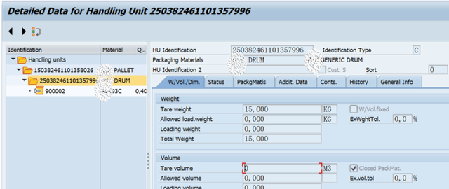 SAP HUM巢狀HU場景下WM報表LS26裡SU號碼是外層HU號碼