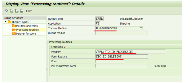 Output Type SPER Delete Inbound Delivery After We Reverse PGI for STO' outbound