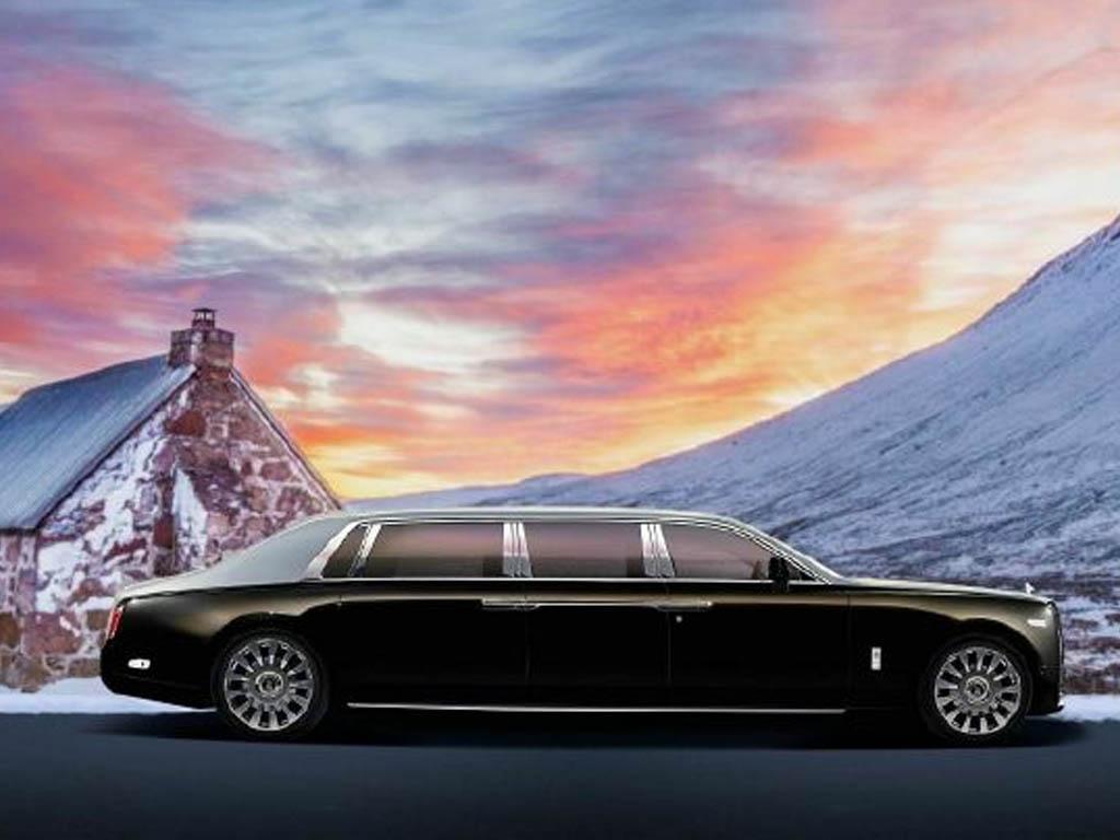 近日改装商klassen推出了全新劳斯莱斯幻影车型的加长定制版,经过改装